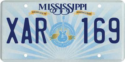 MS license plate XAR169