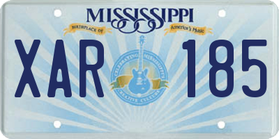 MS license plate XAR185