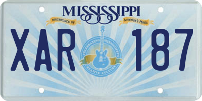 MS license plate XAR187