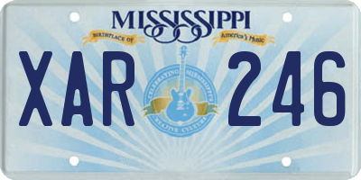 MS license plate XAR246