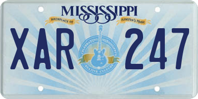 MS license plate XAR247