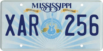MS license plate XAR256