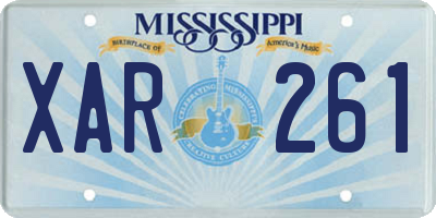 MS license plate XAR261