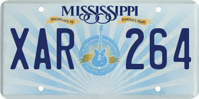 MS license plate XAR264