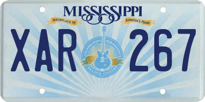 MS license plate XAR267