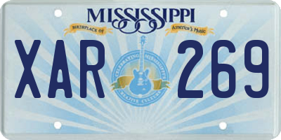 MS license plate XAR269