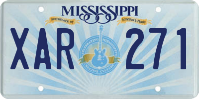 MS license plate XAR271