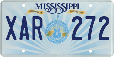MS license plate XAR272