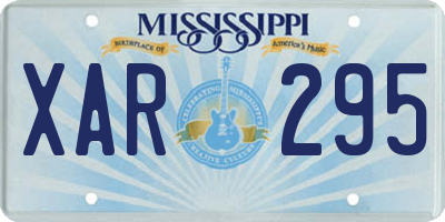 MS license plate XAR295