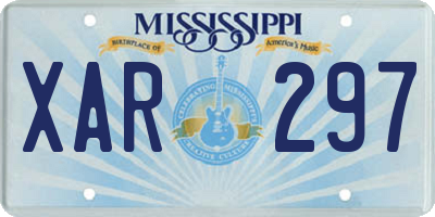 MS license plate XAR297