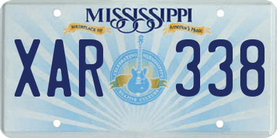 MS license plate XAR338