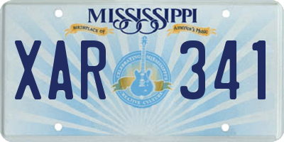 MS license plate XAR341