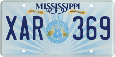 MS license plate XAR369