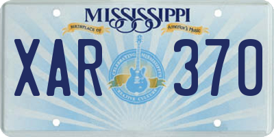 MS license plate XAR370