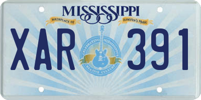 MS license plate XAR391