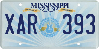 MS license plate XAR393