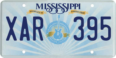 MS license plate XAR395