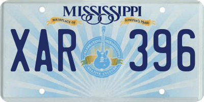 MS license plate XAR396