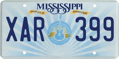 MS license plate XAR399