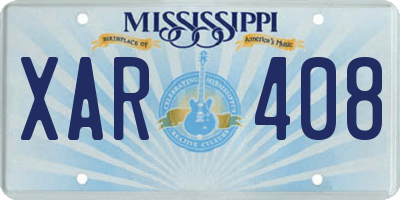 MS license plate XAR408