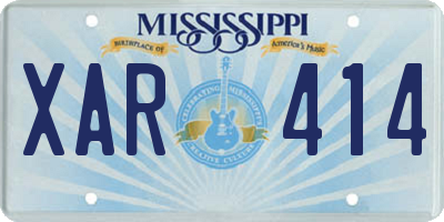 MS license plate XAR414