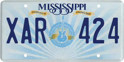 MS license plate XAR424