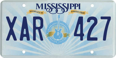 MS license plate XAR427