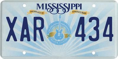 MS license plate XAR434