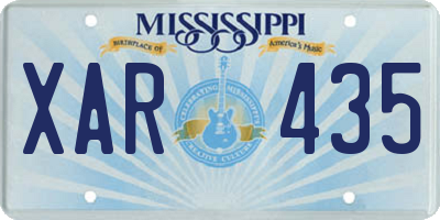 MS license plate XAR435