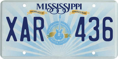 MS license plate XAR436
