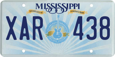 MS license plate XAR438