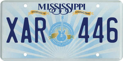 MS license plate XAR446