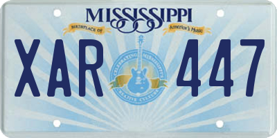 MS license plate XAR447