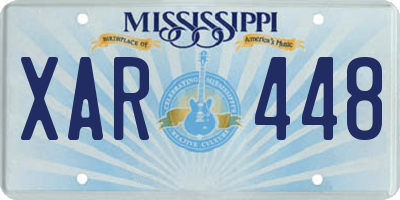 MS license plate XAR448