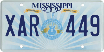 MS license plate XAR449