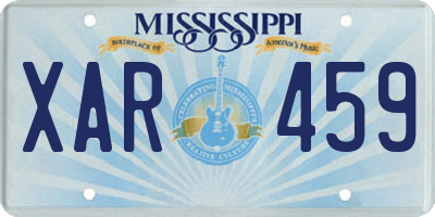 MS license plate XAR459