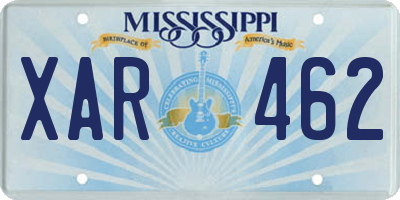 MS license plate XAR462