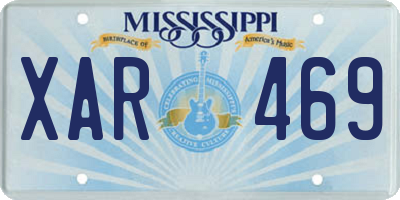 MS license plate XAR469