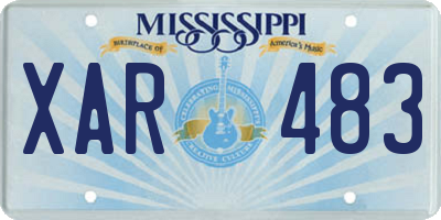 MS license plate XAR483