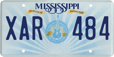 MS license plate XAR484