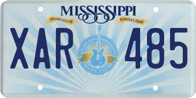 MS license plate XAR485