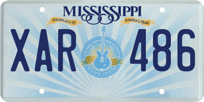 MS license plate XAR486