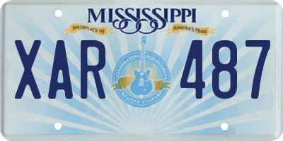 MS license plate XAR487