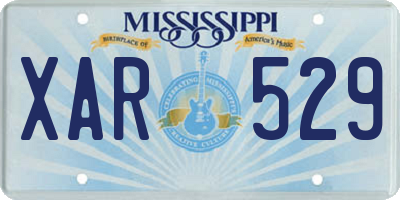 MS license plate XAR529