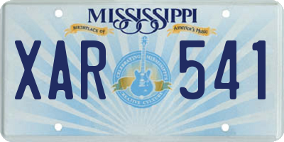 MS license plate XAR541