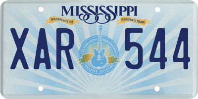MS license plate XAR544