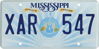 MS license plate XAR547