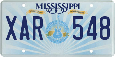 MS license plate XAR548