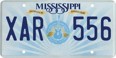MS license plate XAR556
