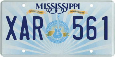 MS license plate XAR561